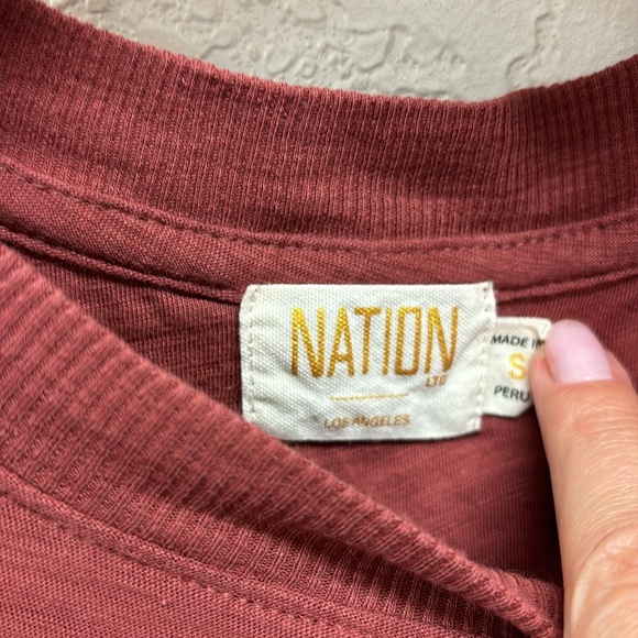 Nation LTD Brick Red/ Burnt Orange Ruffle Sleeveless Top S - Picture 2 of 5